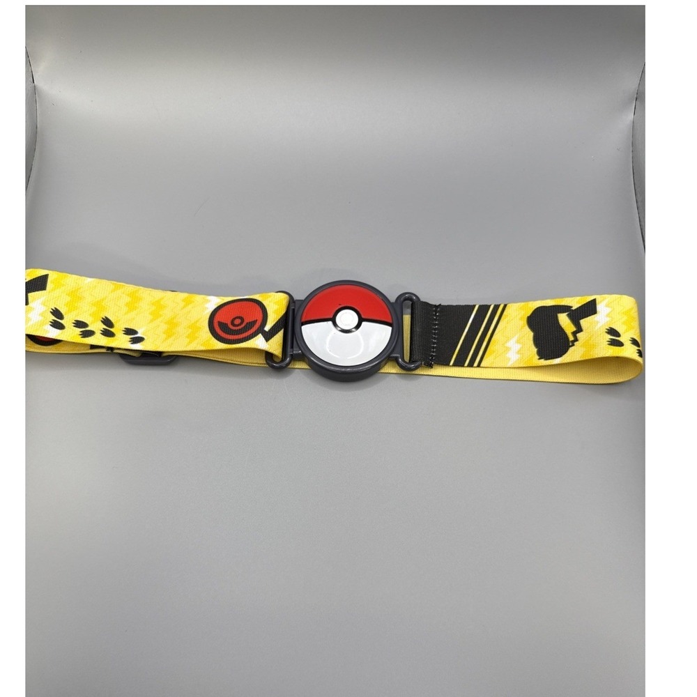 Pokemon Pikachu Kids Adjustable Belt Yellow Poke Ball Buckle Nintendo 2018